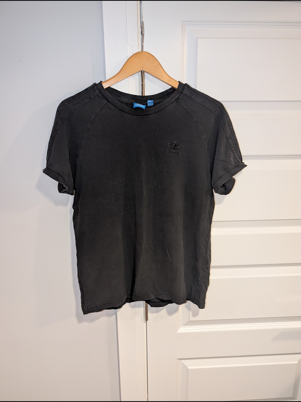 adidas Black Short Sleeve Trefoil T-Shirt